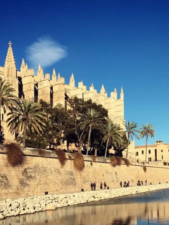 Catedral de Palma dominando el paseo marítimo de Palma de Mallorca