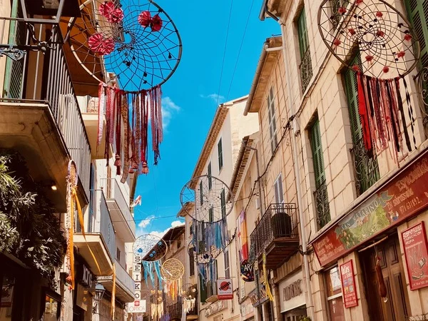Exploring the vibrant streets of Sóller during the self-guided food tour